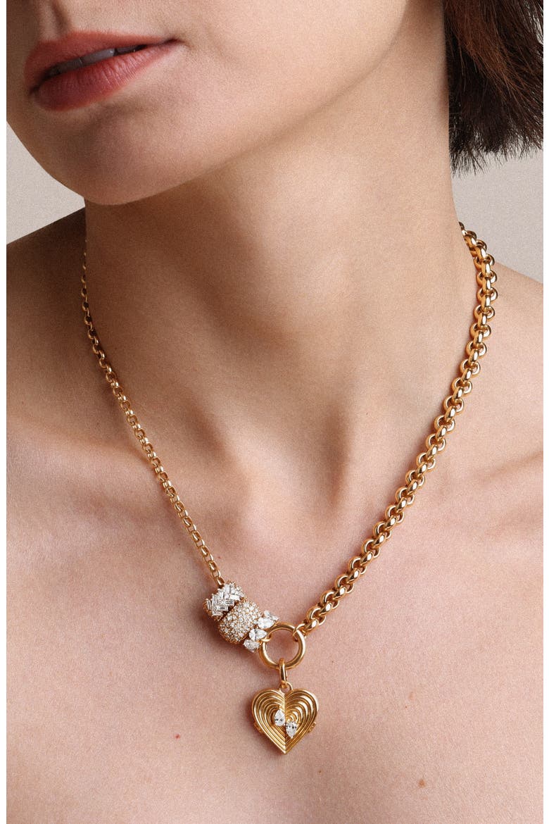 Half & Half 14K Gold Rolo Chain Necklace, Alternate, color, 14K YELLOW GOLD