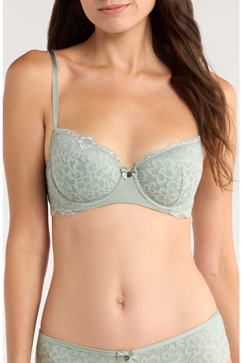 Marine Lace Underwire Bra, Main, color, ICEBERG GREEN