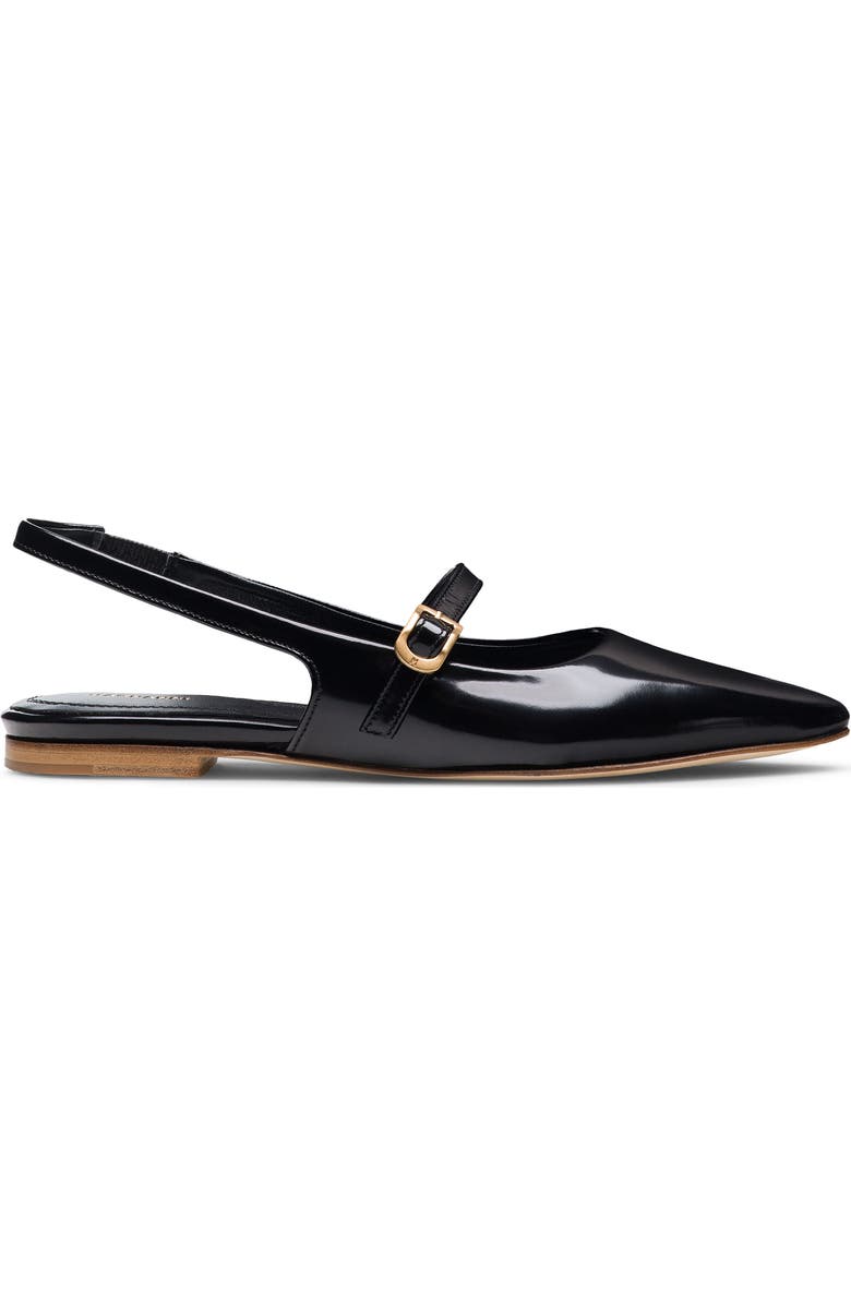 Magnanni Stasia Slingback Pointed Toe Flat, Alternate, color, Black
