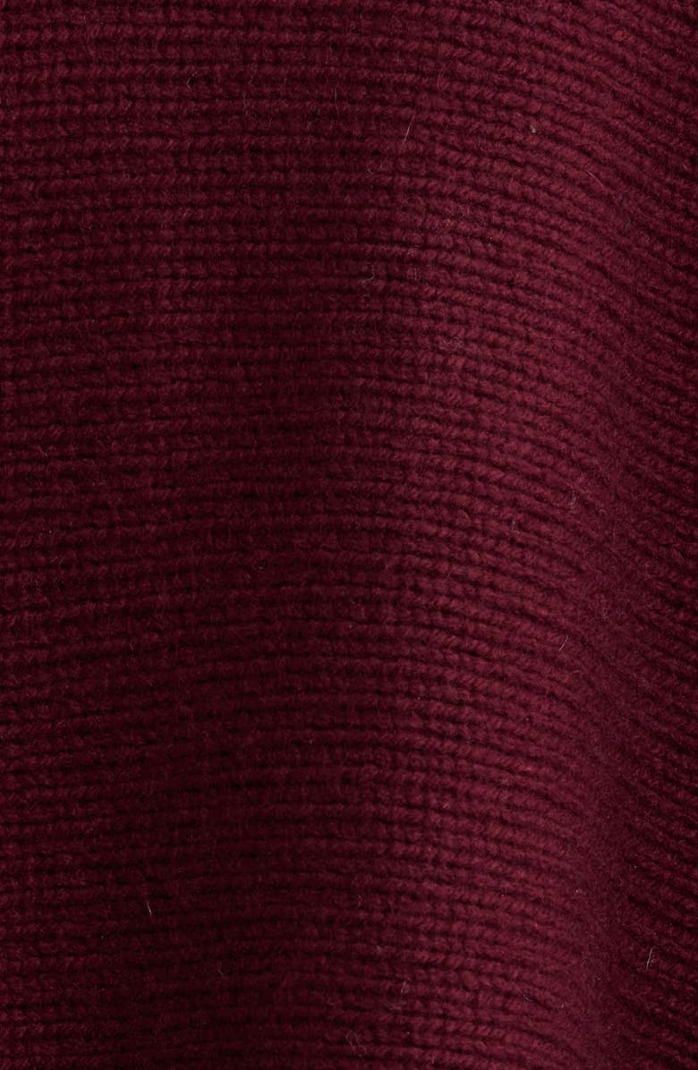 Lauren Ralph Lauren Buckle Collar Sweater Poncho, Alternate, color, Dark Garnet