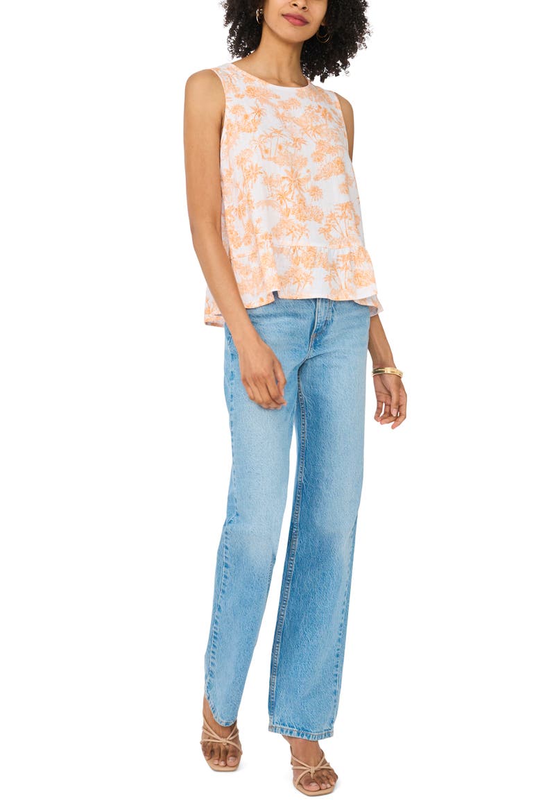 Ruffle Peplum Top, Alternate, color, TANGERINE