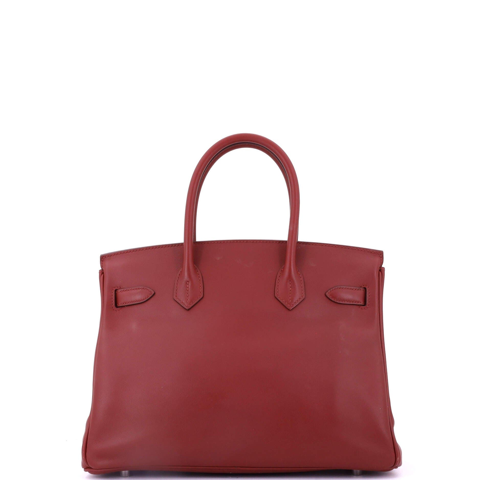Pre-Owned Hermes Birkin Handbag Red Swift with Palladium Hardware 30, Alternate, color, Rouge H