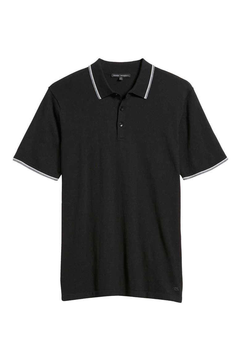 Ross Tipped Polo, Alternate, color, BLACK