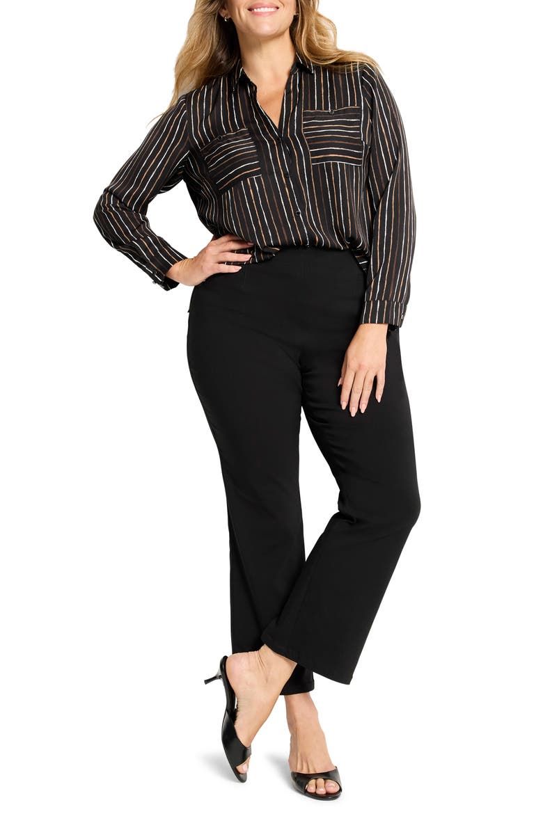 Painted Stripe Button-Up Shirt, Alternate, color, BLACK MULTI