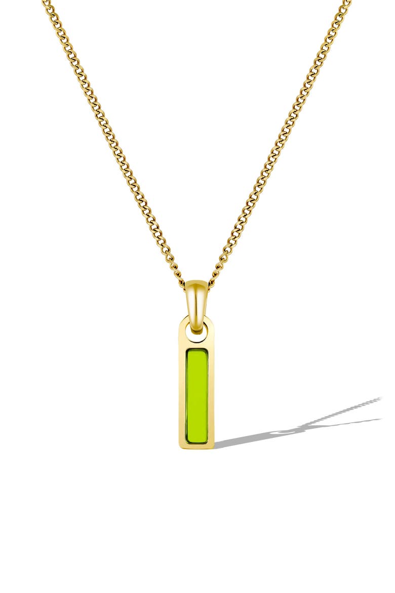 Men's Birthstone Pendant Necklace, Main, color, GOLD - AUGUST