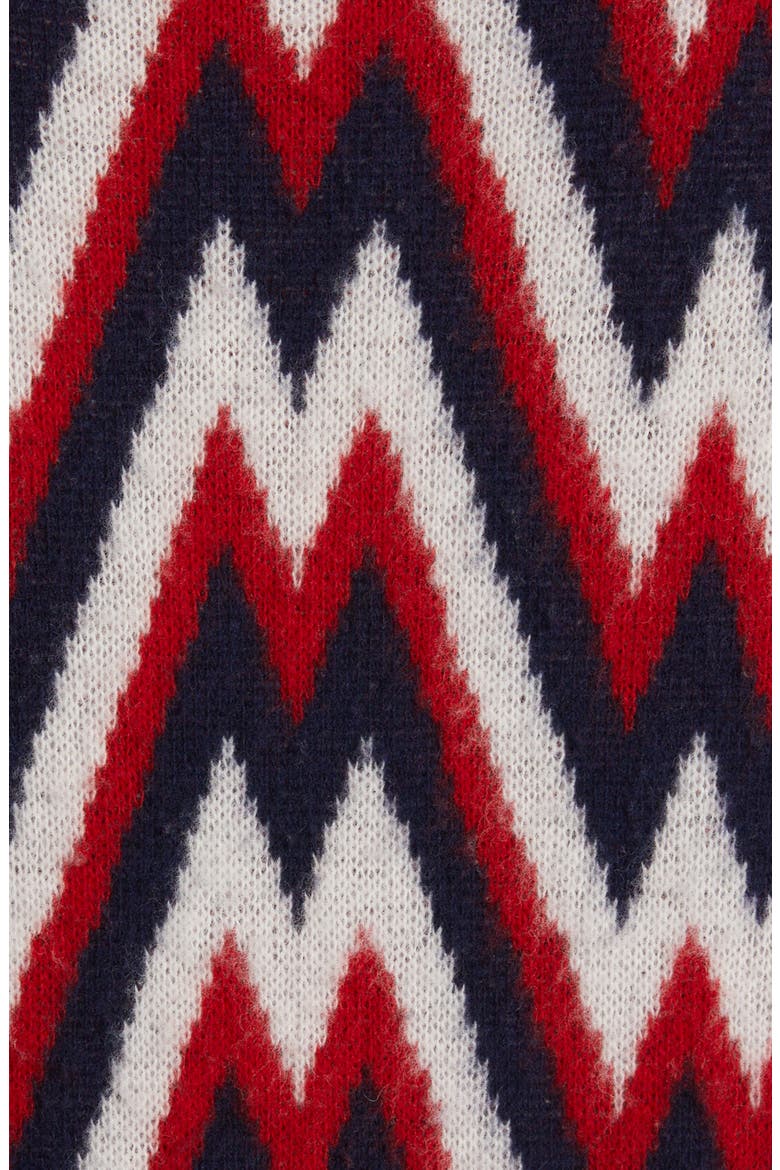 Zigzag Logo Jacquard Wool Sweater, Alternate, color, RED/ BLUE