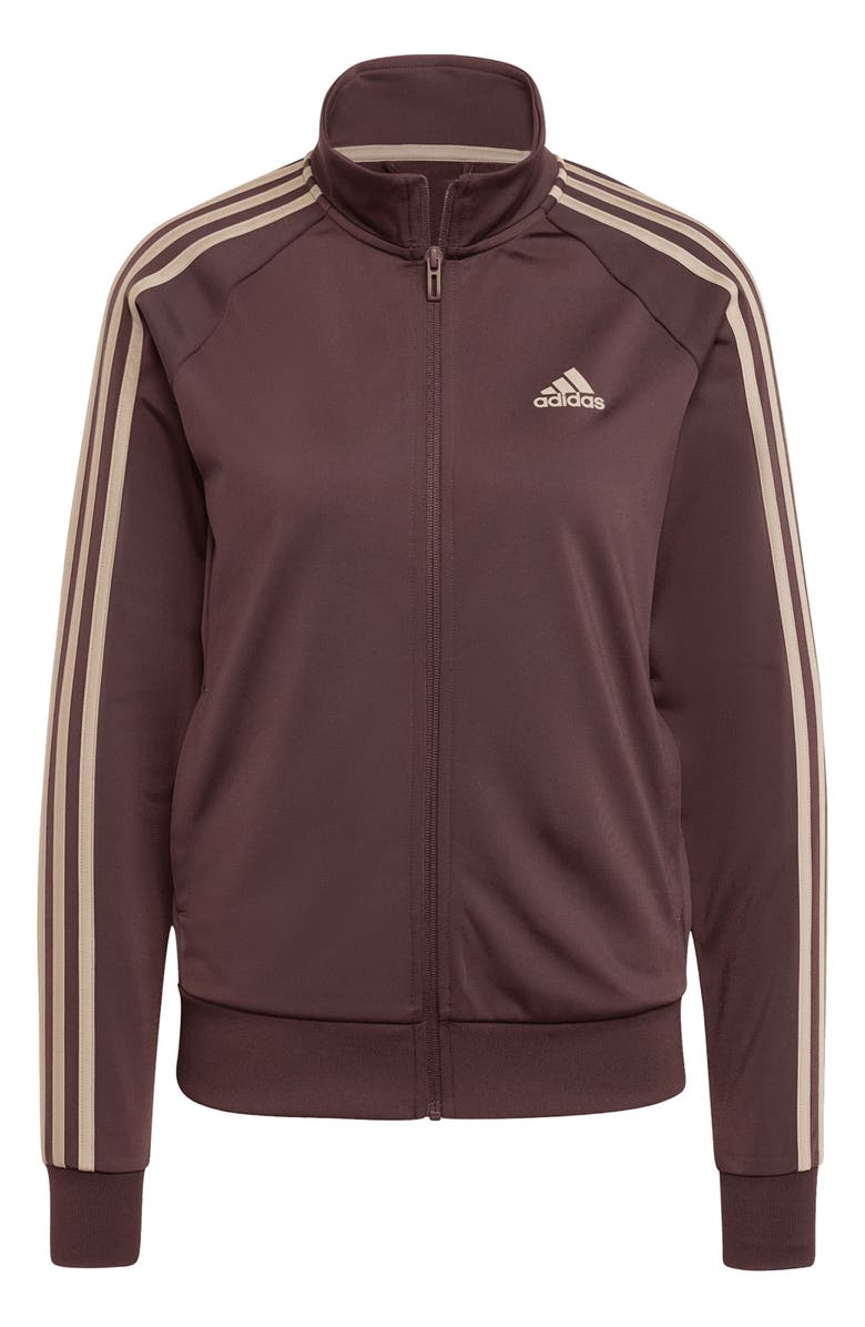 adidas Essentials 3-Stripes Recycled Polyester Track Jacket, Alternate, color, 