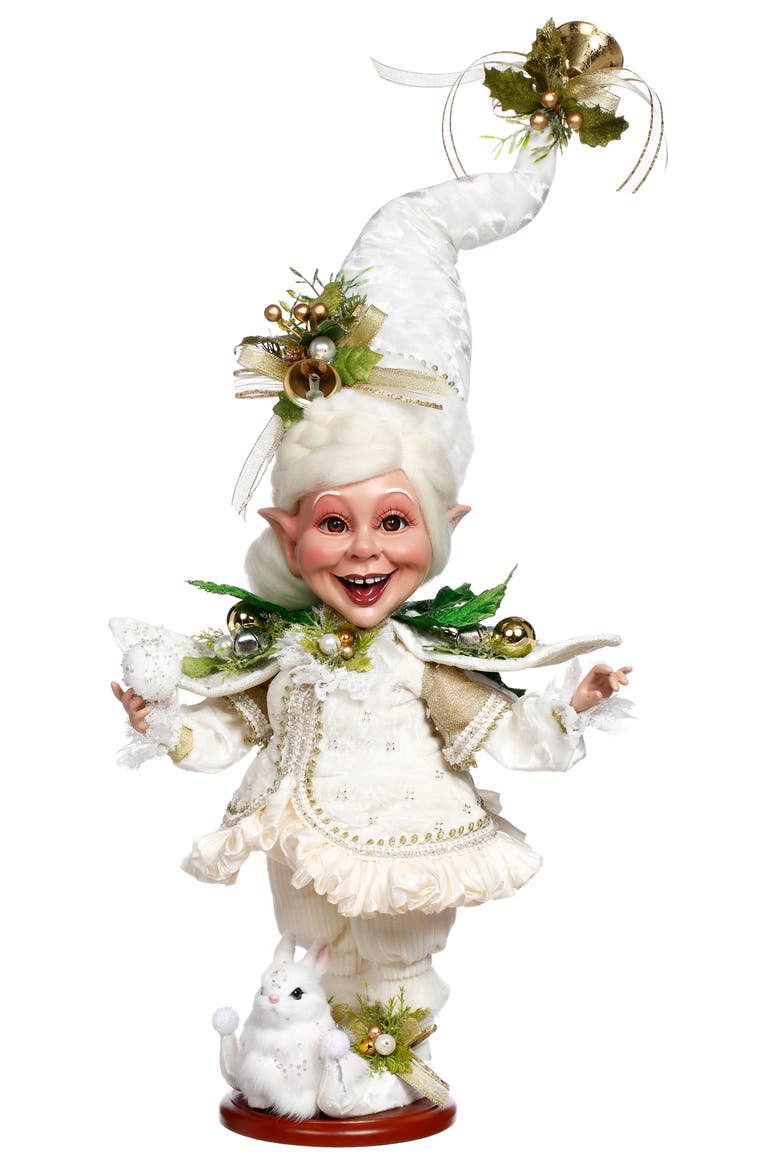 Snow Belle Elf On Base, Medium, Main, color, White