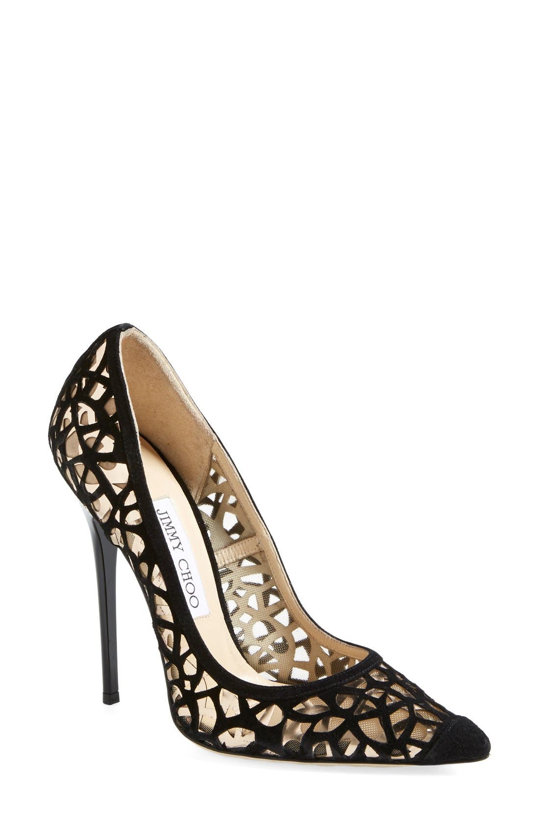 'Anouk' Pointy Toe Pump, Main, color, BLACK