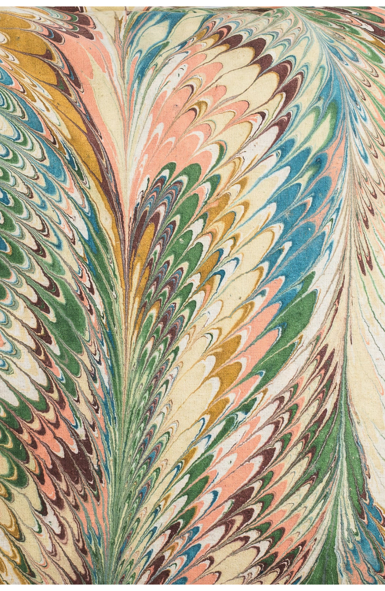 Inner Child Flatiron Feathers Hand-Marbled Pillow - Cover Only, Alternate, color, Flatiron