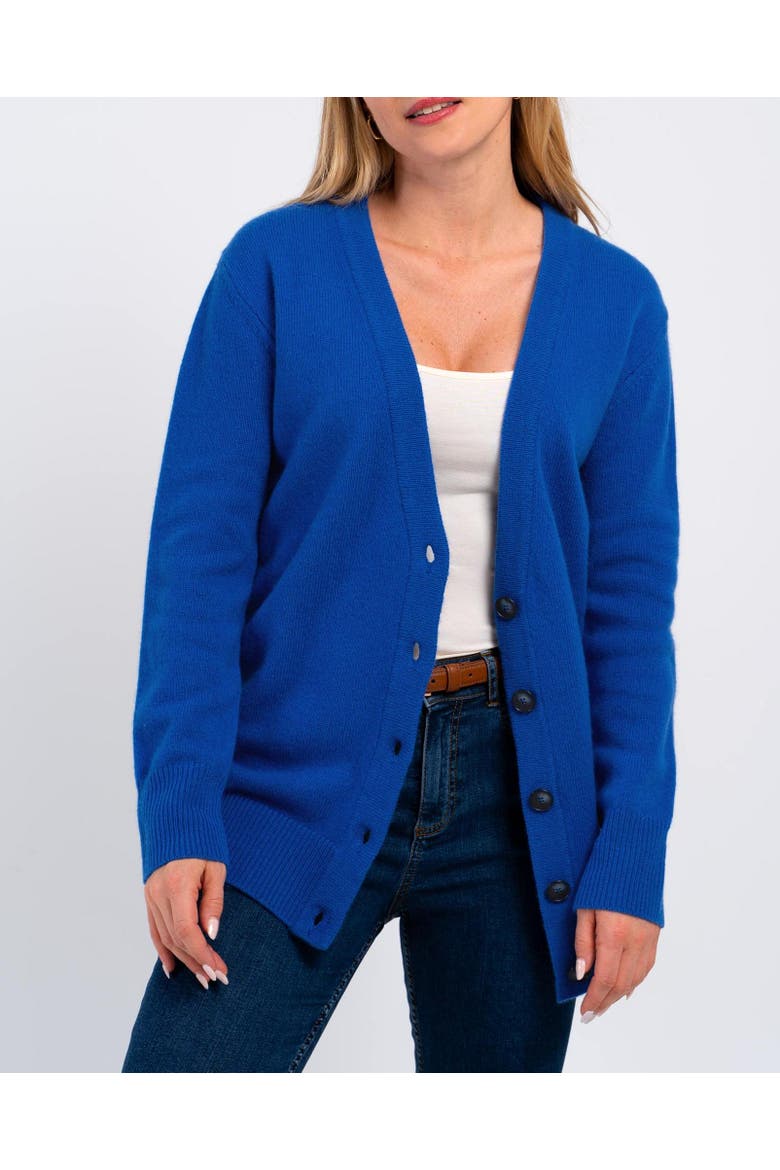 Boyfriend V-Neck Cardigan, Alternate, color, Periwinkle