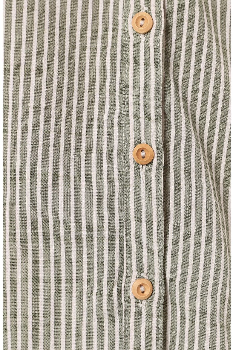 Wren Oversize Stripe Button-Up Shirt, Alternate, color, OLIVE