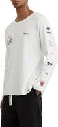 Reiss Kruz Thermal Graphic Long Sleeve T-Shirt