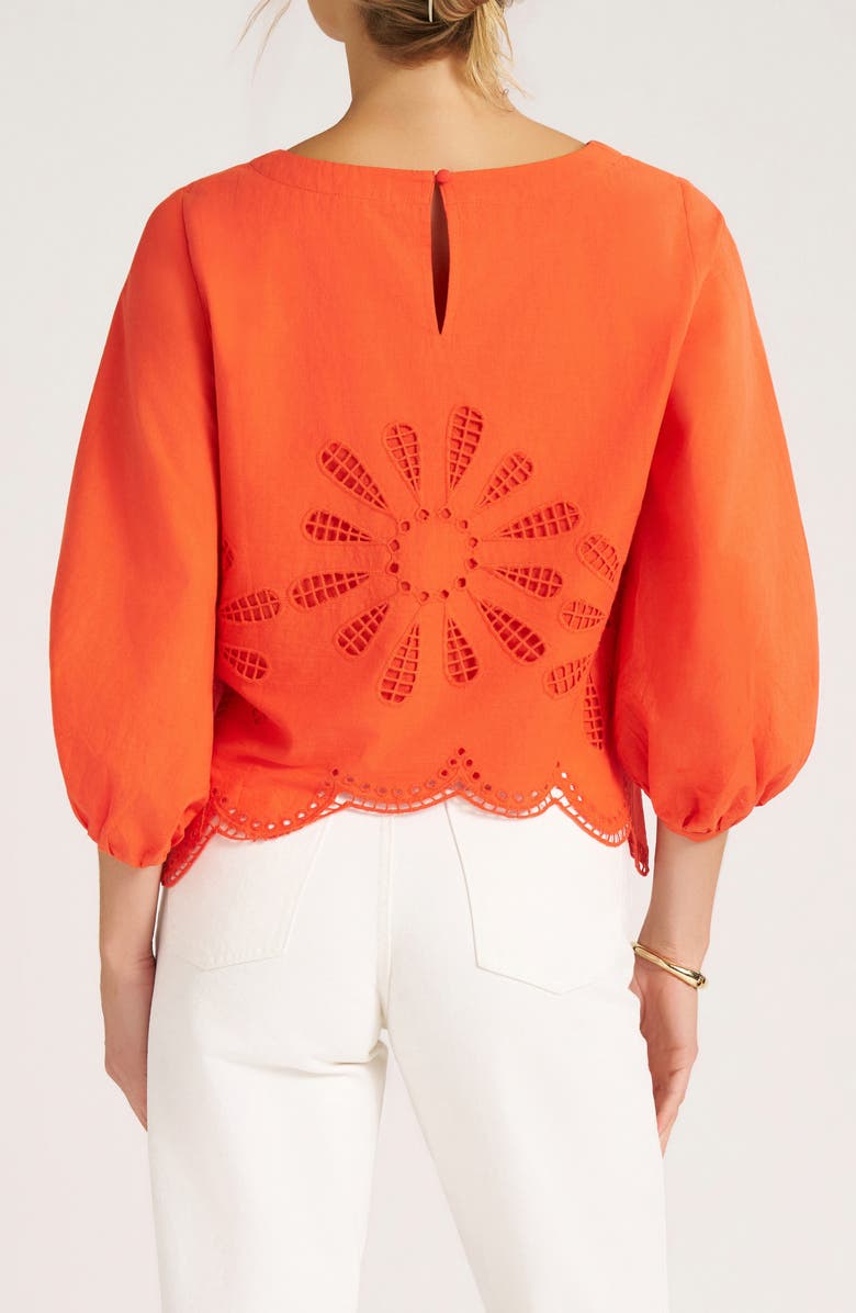matty m. Indie Eyelet Bubble Sleeve Top, Alternate, color, 