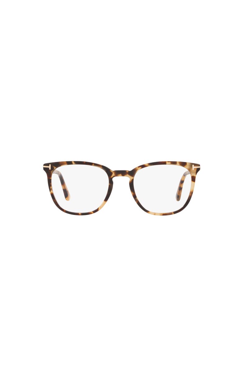 TOM FORD 52mm Irregular optical glasses, Alternate, color, Tortoise