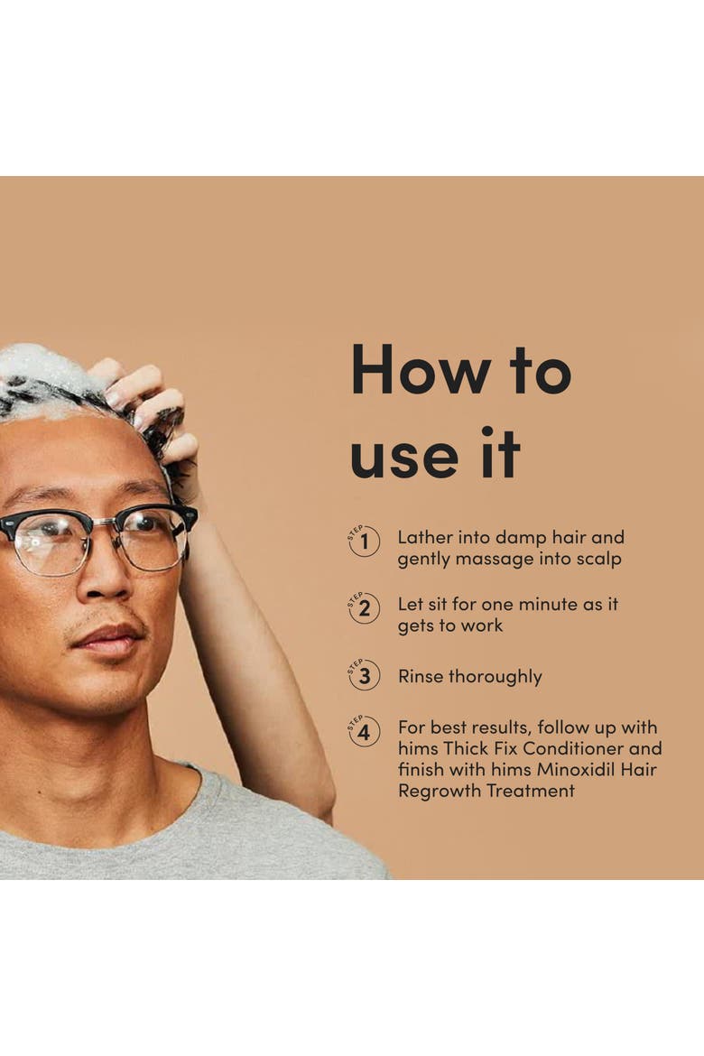 Thick Fix Shampoo Thickening, Strengthening, Saw Palmetto & Niacinamide Formula, Alternate, color, Beige