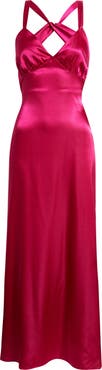 Jump Apparel Strappy Back Satin Charmeuse Gown