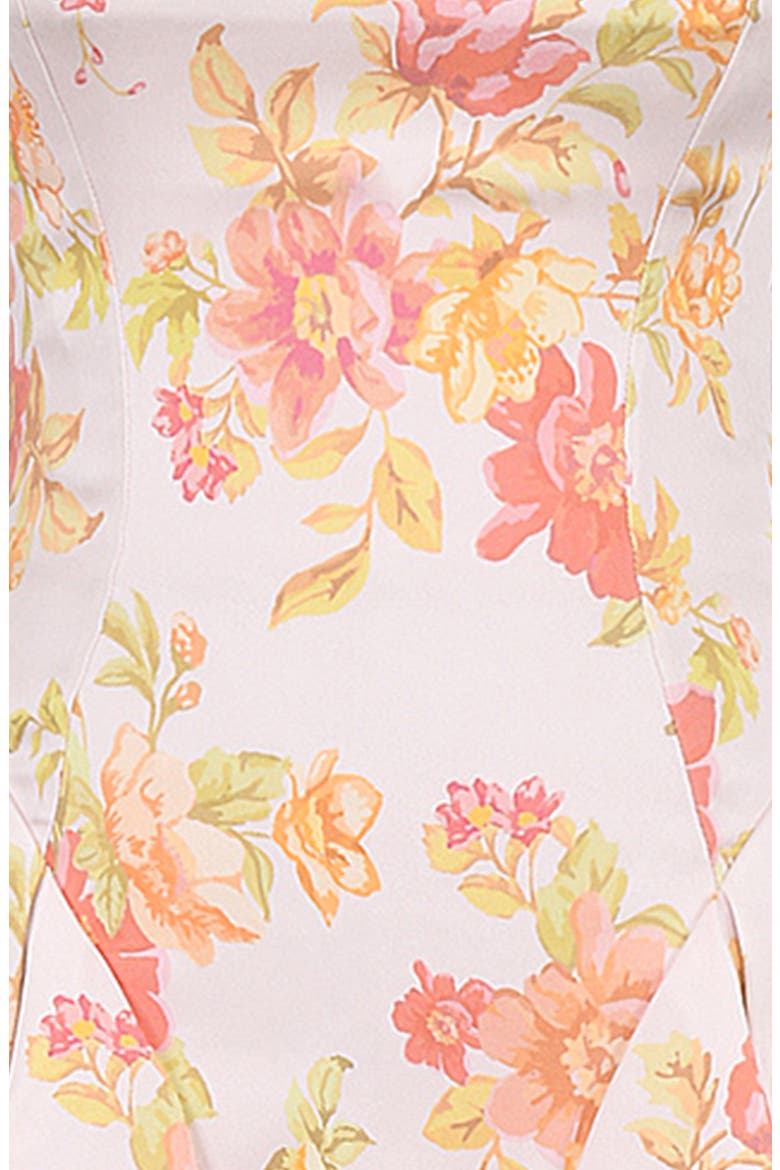 Bunny Voluminous Skirt Minidress, Alternate, color, PEACH POPPY PRINT