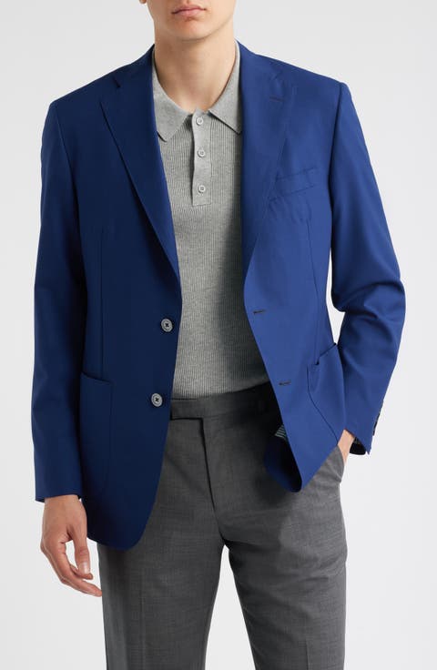 Blue Poplin Super 150s Wool Sport Coat