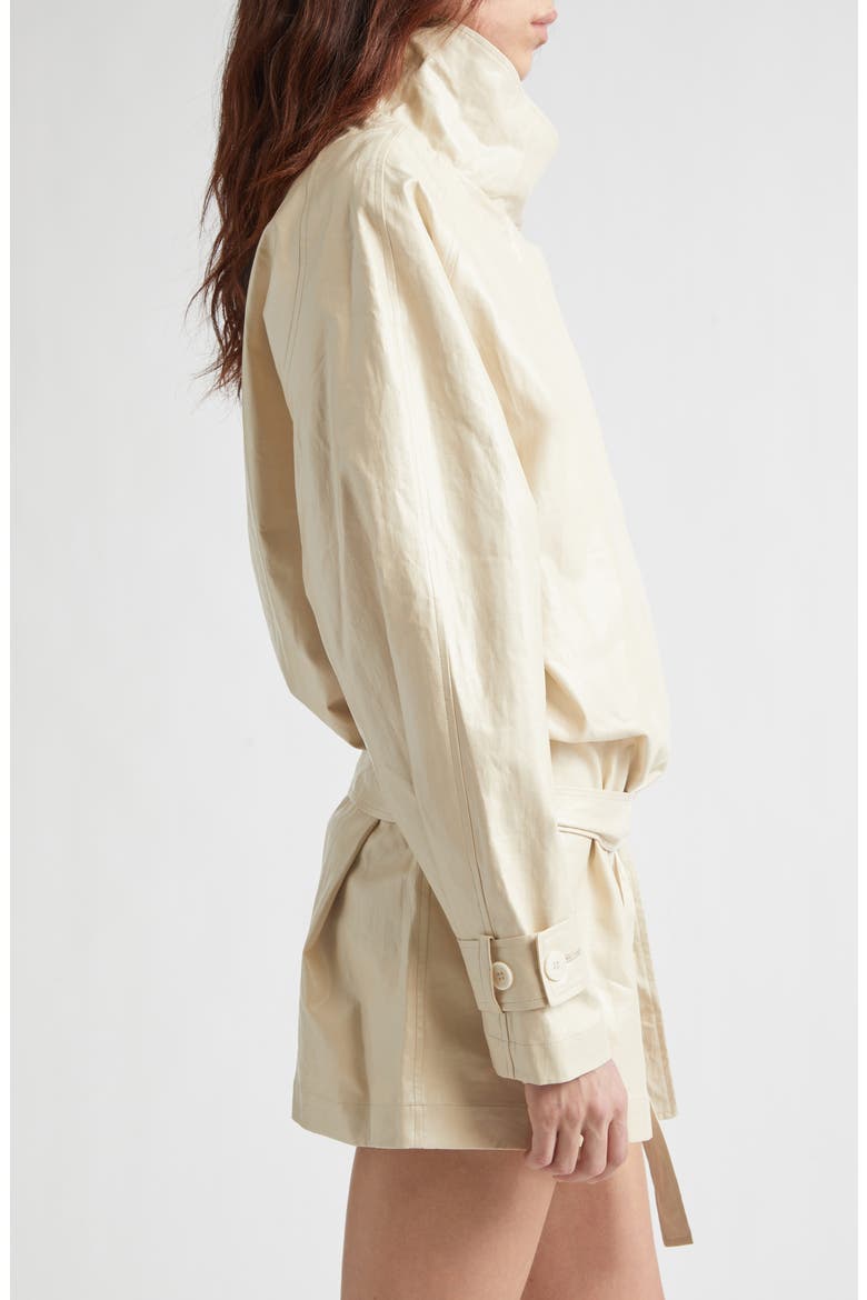 Lebano Coated Linen Coat, Alternate, color, BEIGE