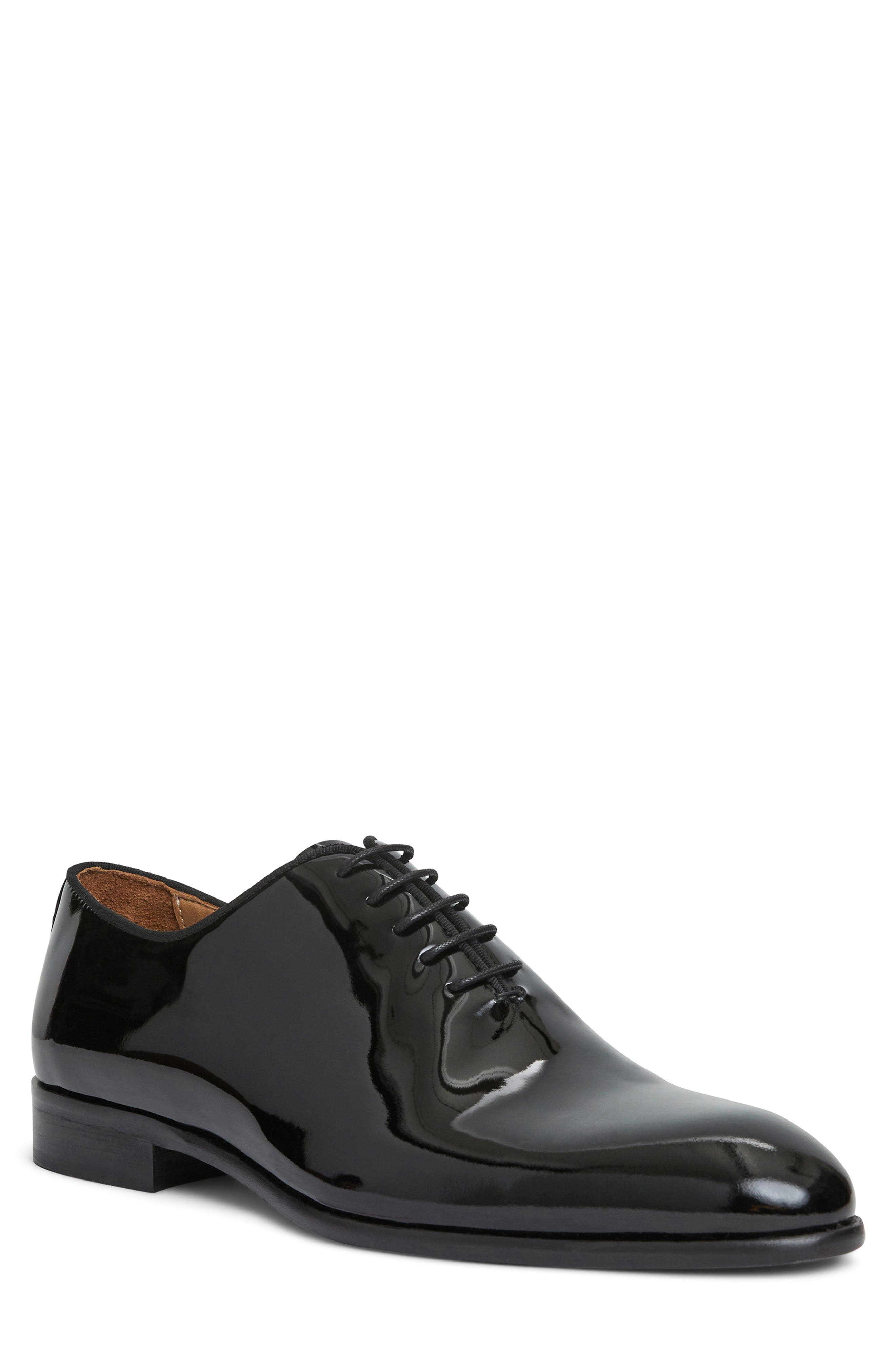 Bruno Magli Angelo Wholecut Tuxedo Shoe, Main, color, Black Patent
