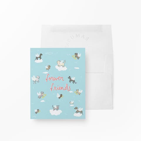 Sympathy Greeting Cards "Forever Friends Dog Heaven"
