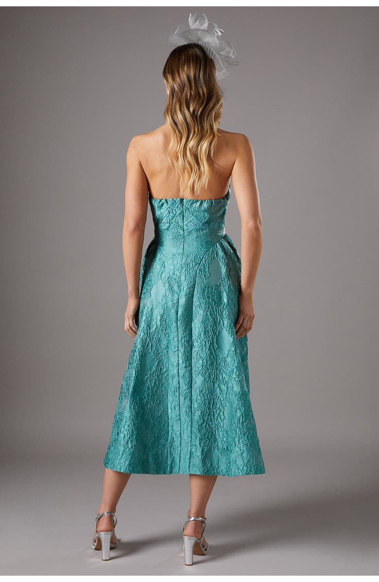 Coast Halter Jacquard Drop Waist Dress, Alternate, color, Teal