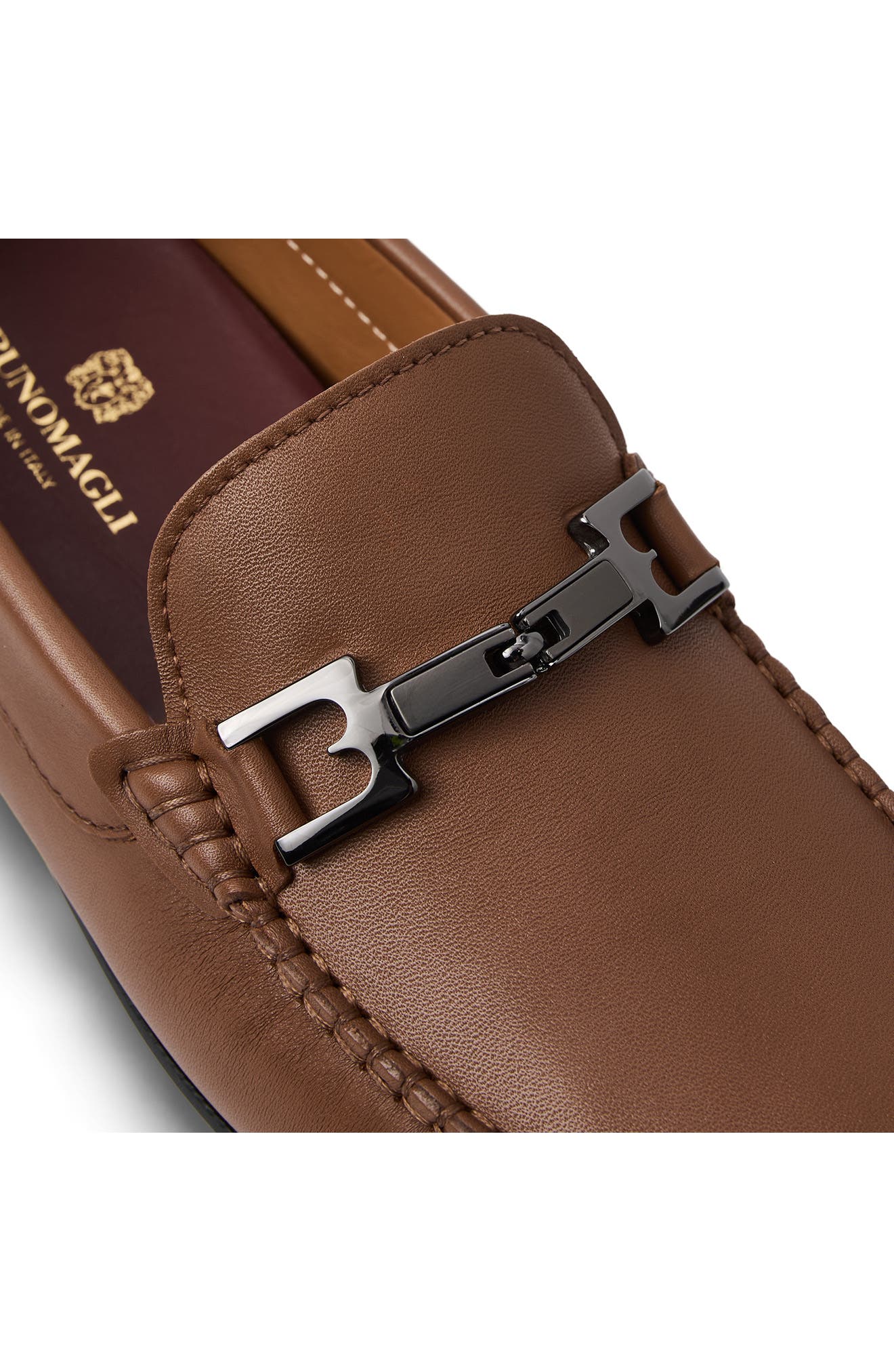 Bruno Magli Taso Bit Driving Loafer, Alternate, color, Cognac Leather