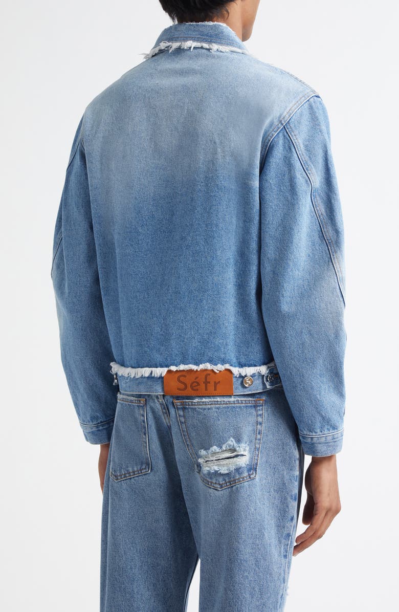 Séfr Alvarez Denim Jacket, Alternate, color, Frayed Rodeo
