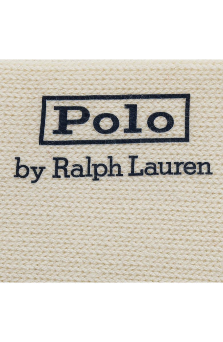 Polo Ralph Lauren Flag Indigo Yarn Dye Crew Socks, Alternate, color, Cream