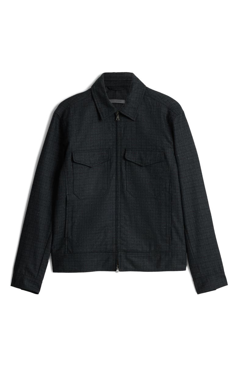 John Varvatos Irving Zip-Up Wool Blend Jacket, Alternate, color, 