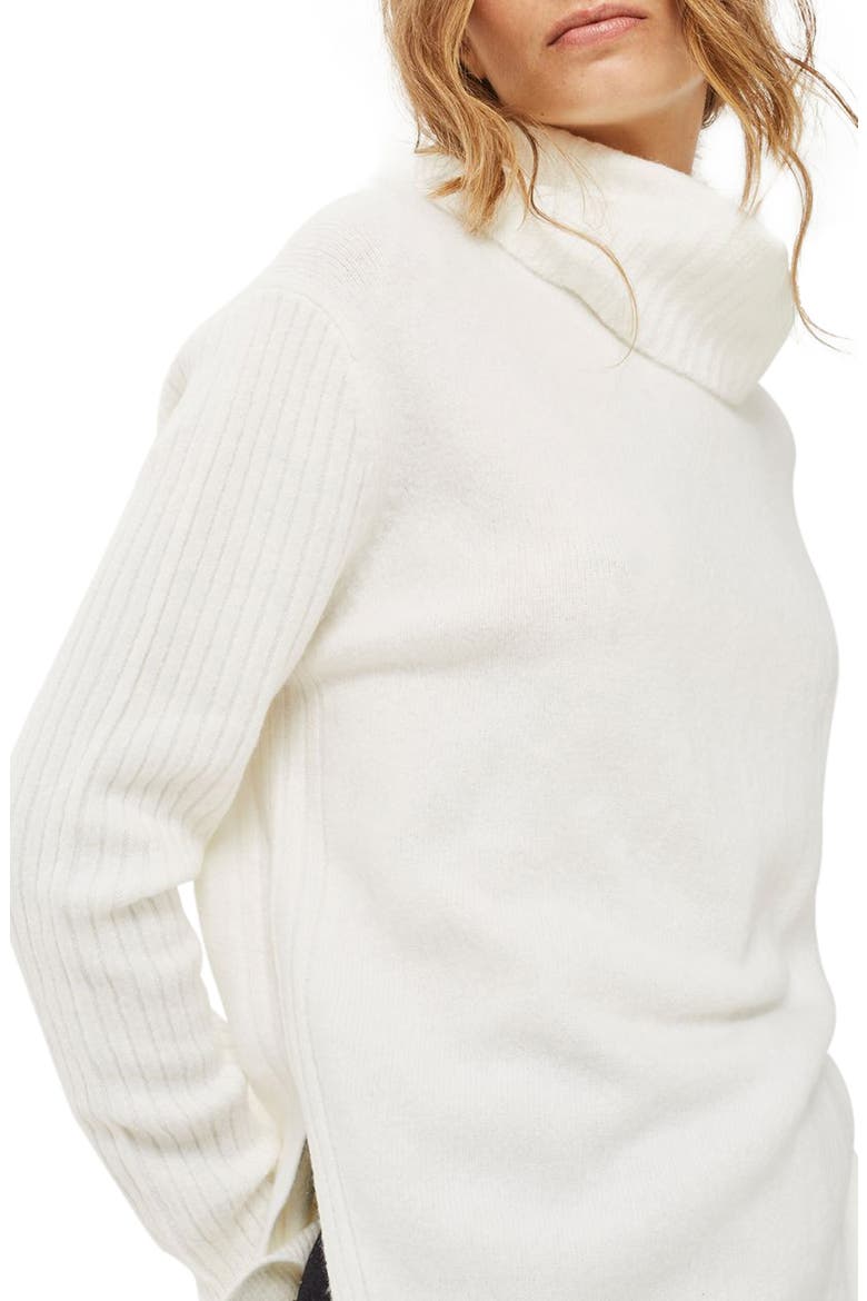 Oversize Turtleneck Sweater, Alternate, color, IVORY