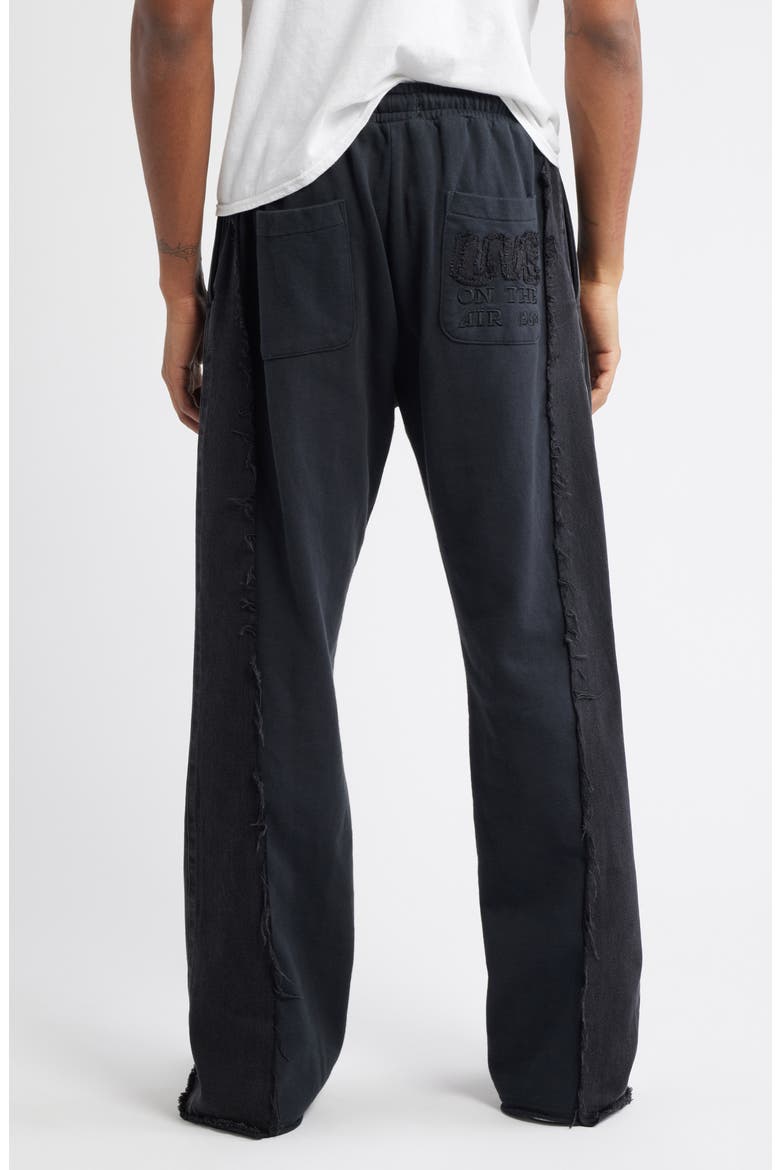 Mixed Media Sweatpants, Alternate, color, BLACK