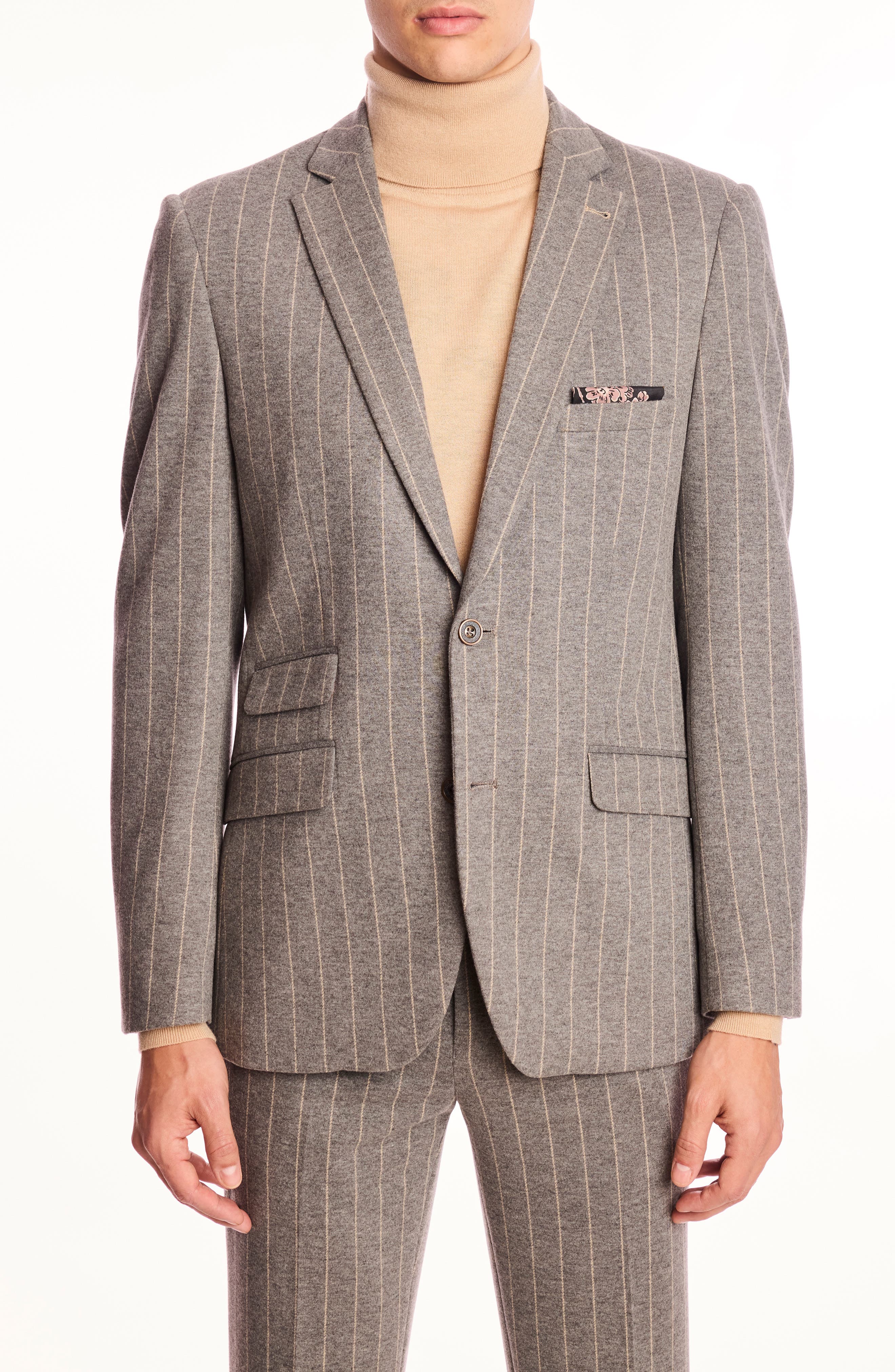 PAISLEY & GRAY Dover Slim Fit Gray Pinstripe Blazer