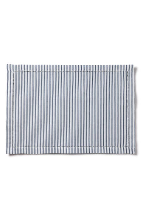 Set of 4 French Ticking Cotton Placemats