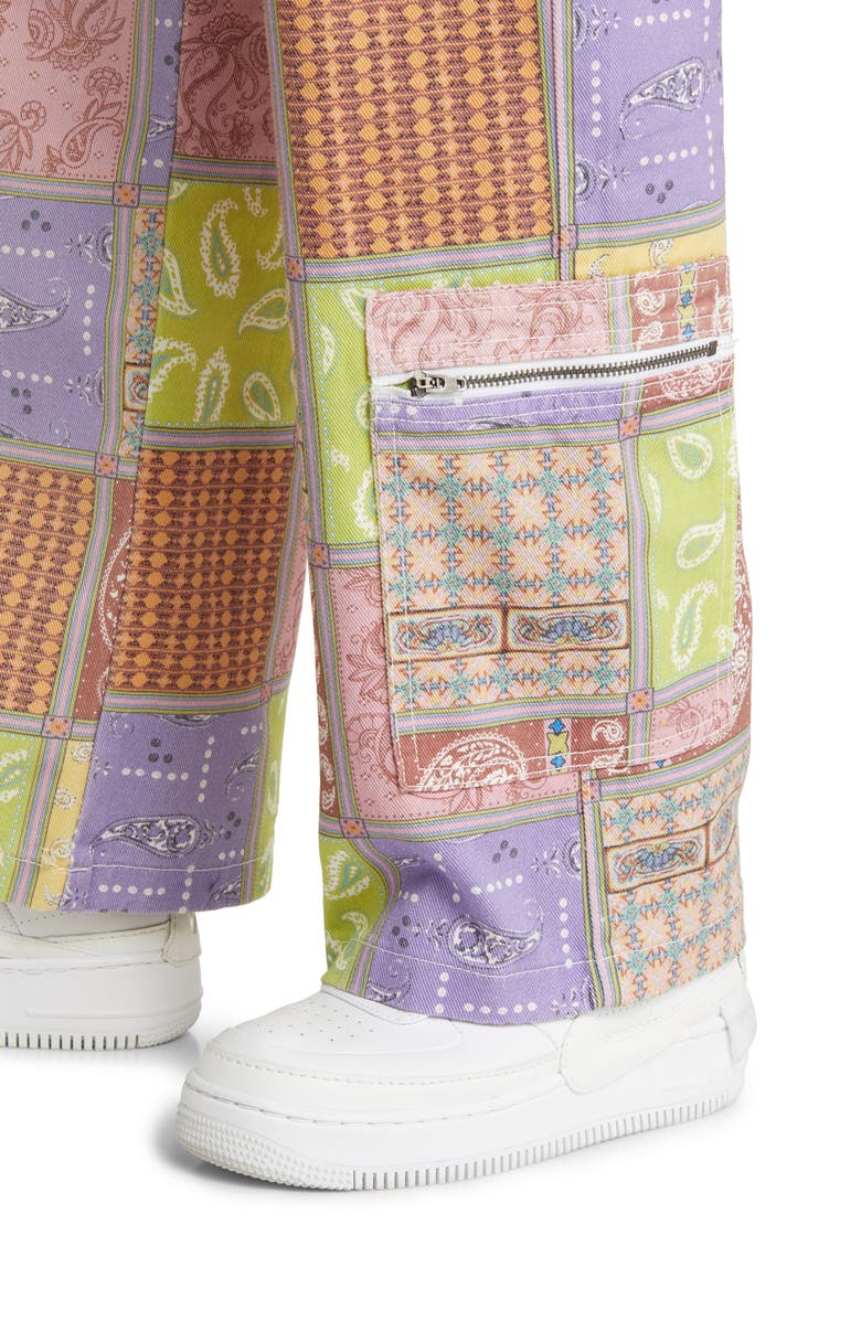 CONEY ISLAND PICNIC Y2K Patchwork Denim Cargo Pants, Alternate, color, 