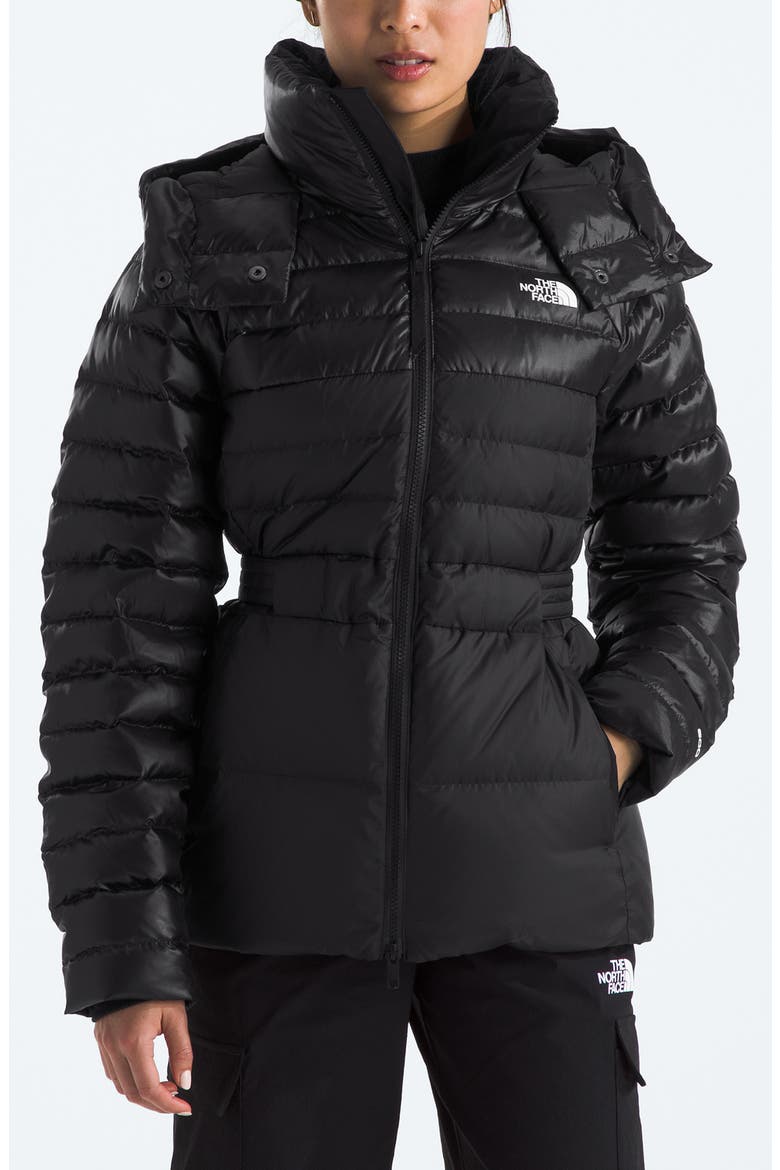 Metropolis Water Repellent 600 Fill Power Down Hooded Jacket, Main, color, TNF BLACK
