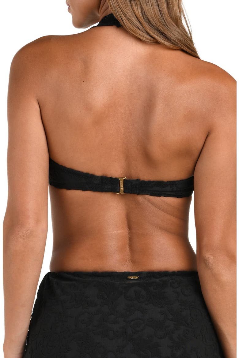 Sally Ornate Terry Underwire Bikini Top, Alternate, color, BLACK