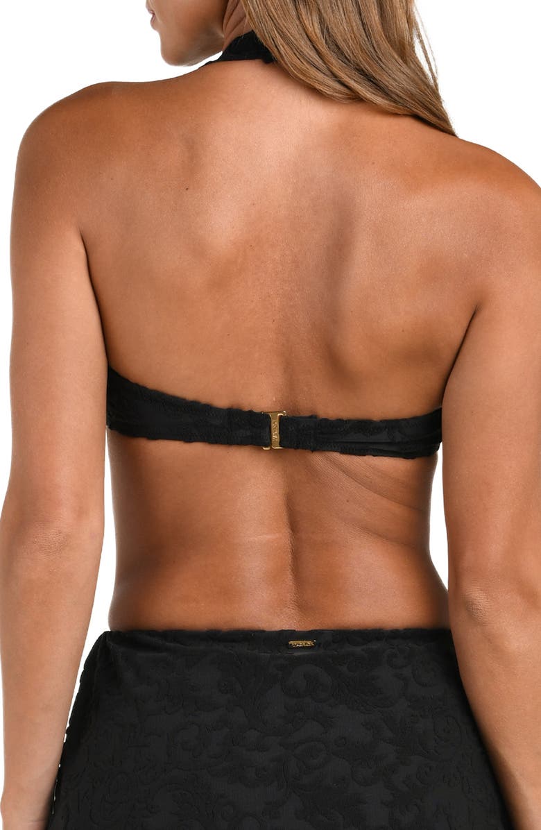 L'AGENCE Sally Ornate Terry Underwire Bikini Top, Alternate, color, Black