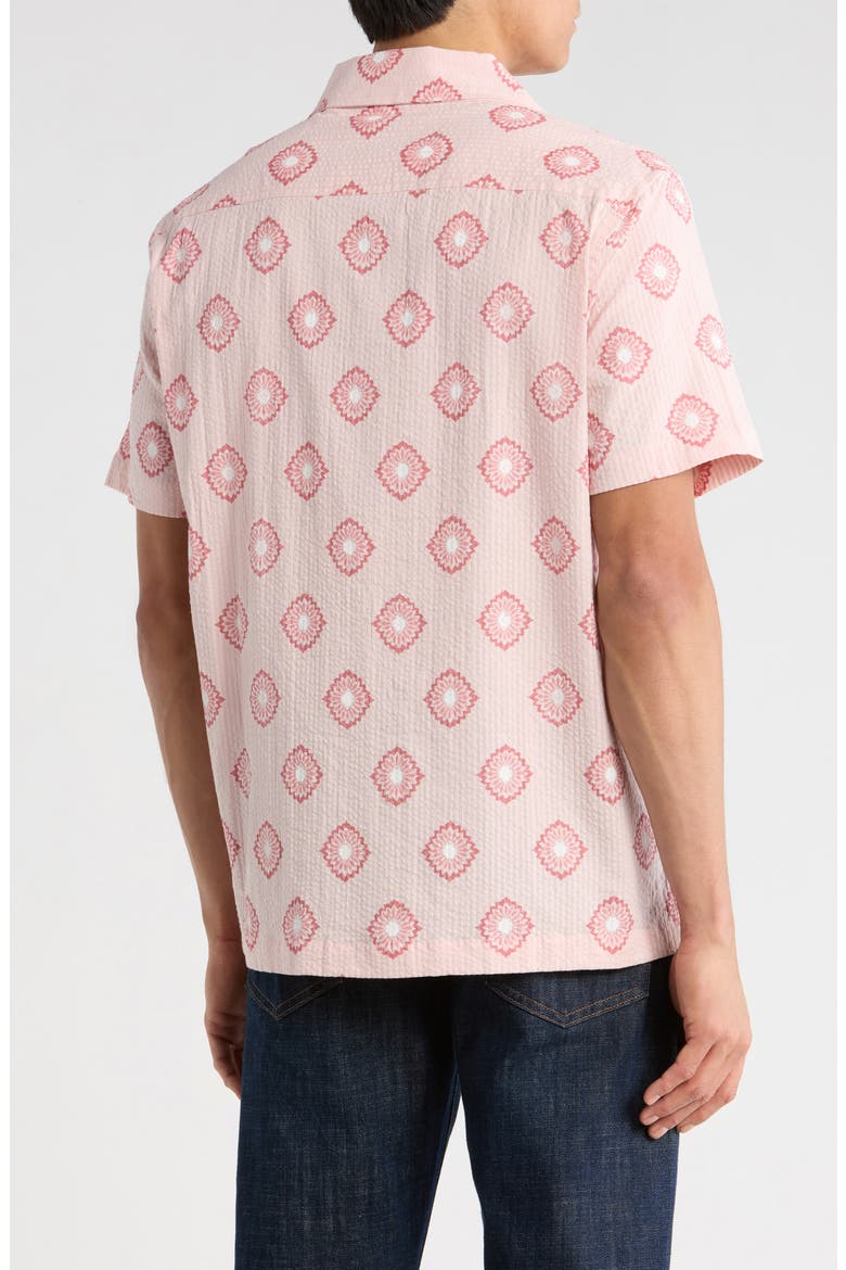 Geometric Bloom Camp Shirt, Alternate, color, PINK