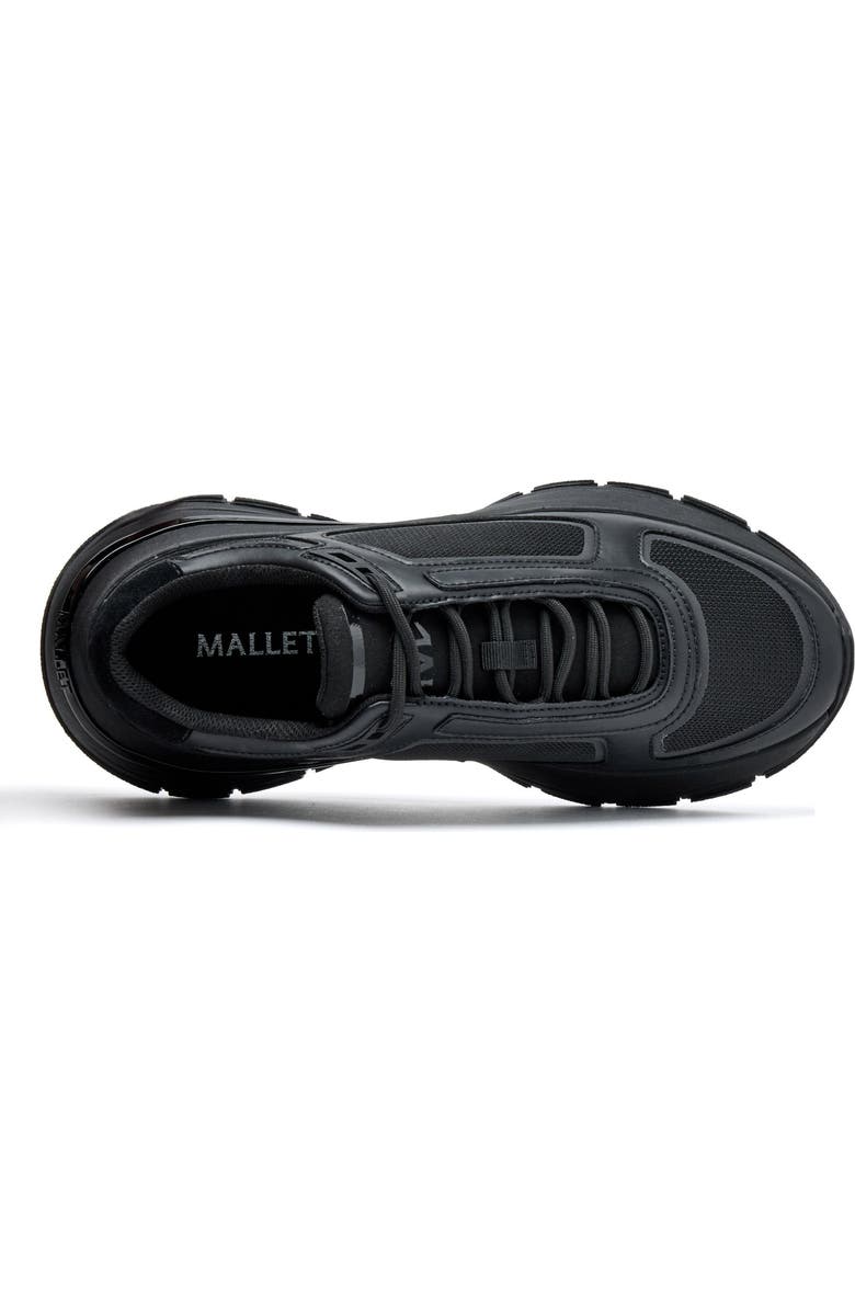 MALLET Alton Leather And Mesh Trainers, Alternate, color, Black