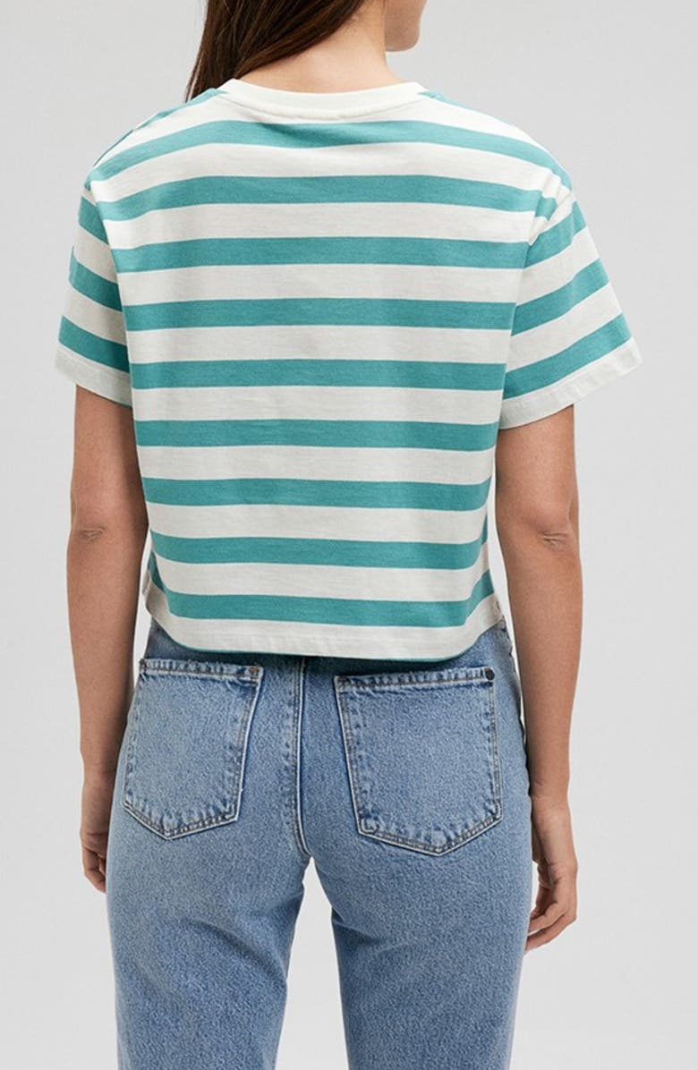 Mavi Jeans Stripe Short Sleeve Crop T-Shirt, Alternate, color, 
