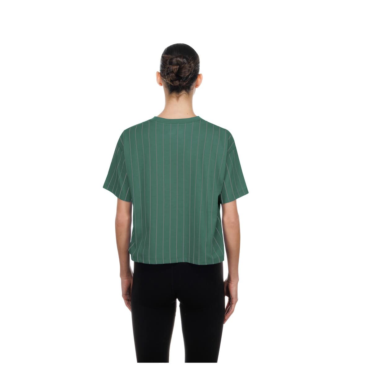 Women's New Era  Green Boston Red Sox City Connect Throwback Meshback Pinstripe Boxy T-Shirt - image 2