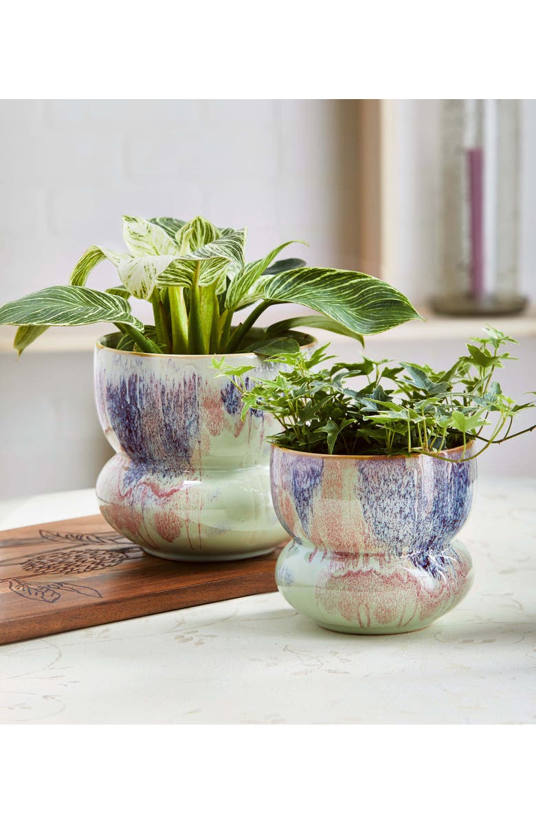 tag Large Purple Multi Ceramic Uma Planter for Garden Decor, Alternate, color, Purple