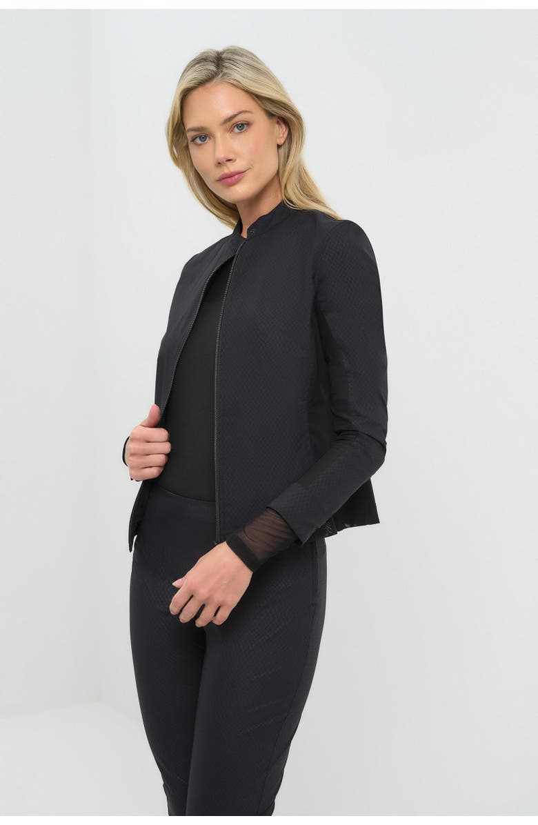 Anatomie Embossed Kensington Ultra-Light and Mesh Moto Jacket, Alternate, color, Embossed Snake