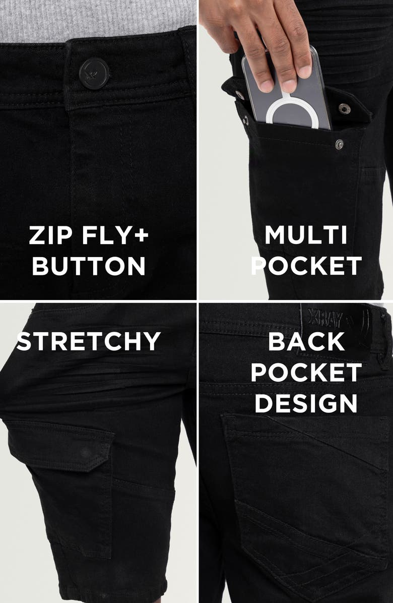 XRAY Denim Cargo Shorts, Alternate, color, 