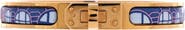 Pre-Owned Hermes Mini Clic Kelly Bracelet Metal and Printed Enamel Narrow