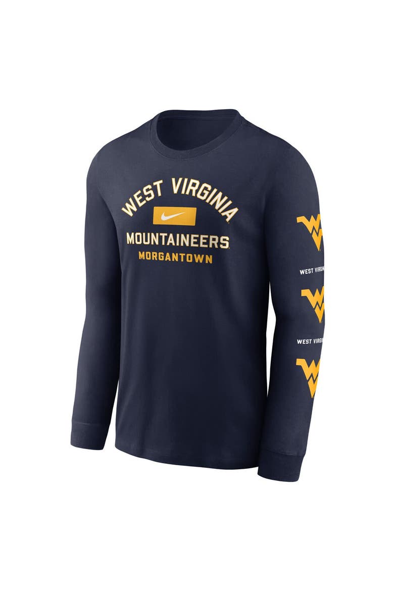 Men's Nike Navy West Virginia Mountaineers Classic Location Long Sleeve T-Shirt, Alternate, color, Navy