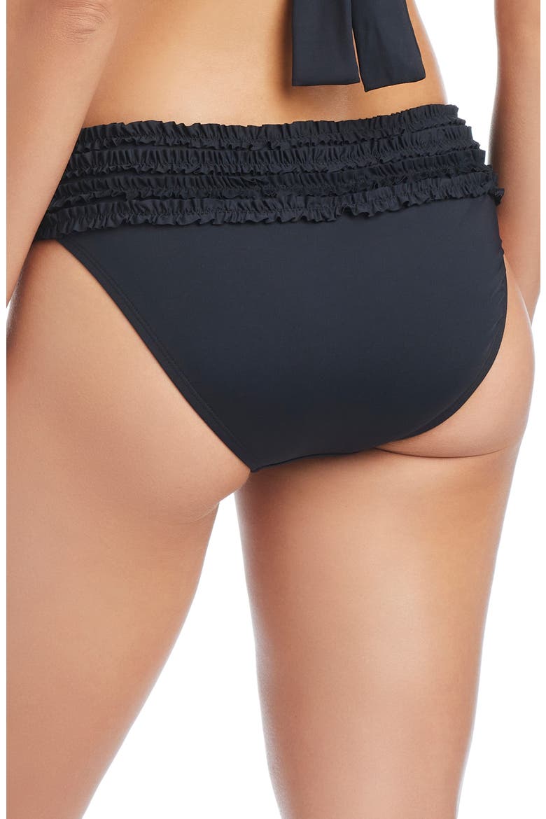 Banded Hipster Bikini Bottoms, Alternate, color, BLACK