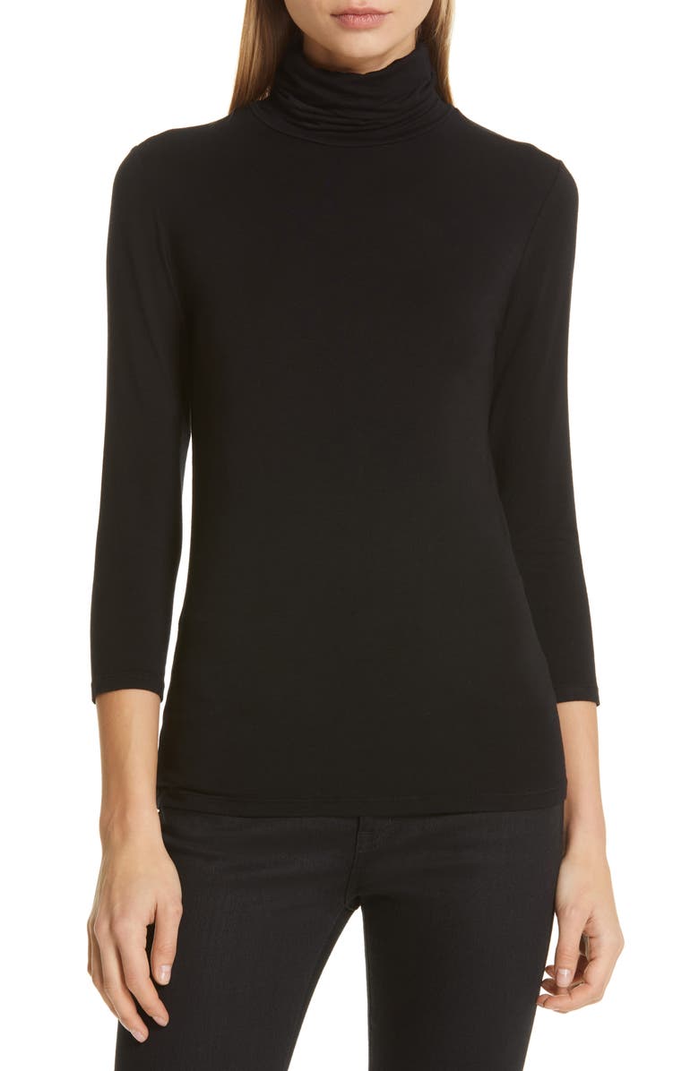 L'AGENCE Aja Jersey Turtleneck Top, Main, color,